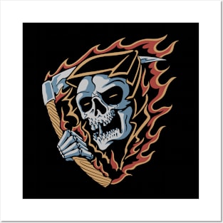 Grim Reaper Fire Posters and Art